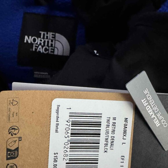 The North Face Men's Retro Denali Vest Gilet Men's Size L $150 Black Blue - Picture 12 of 12